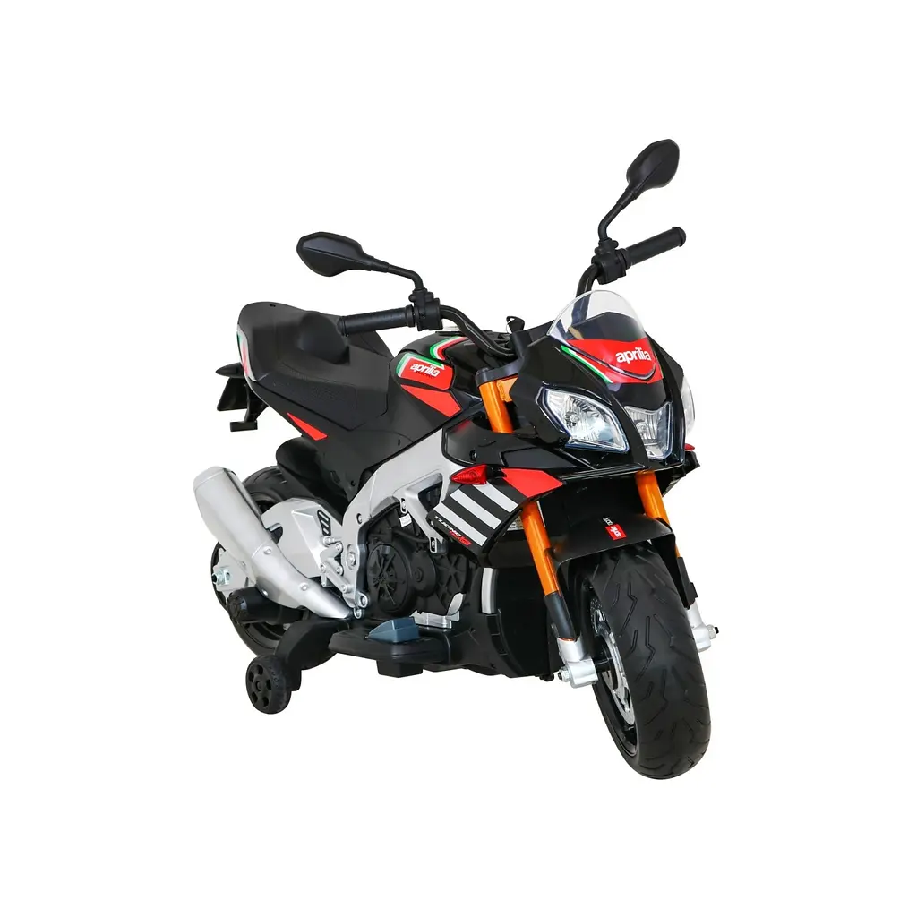 Електромотобайк із допоміжними колесами Ramiz Aprilia Tuono V4 12 В, червоний (PA.A010.CR) - фото 10