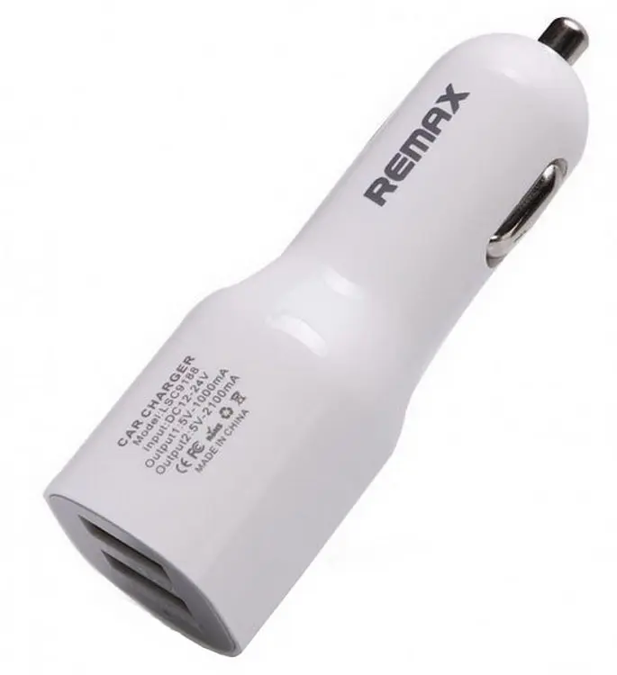 Автомобільний зарядний пристрій Remax RCC201 2USB 2.1A Mini Car Charger mini White - фото 3