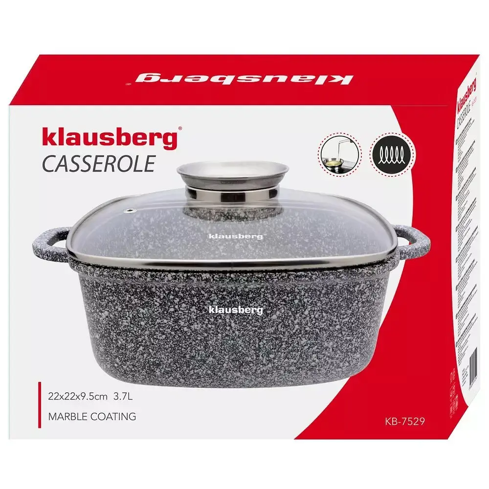 Каструля з мармуровим покриттям Klausberg KB-7529 22 см 3.7л - фото 6