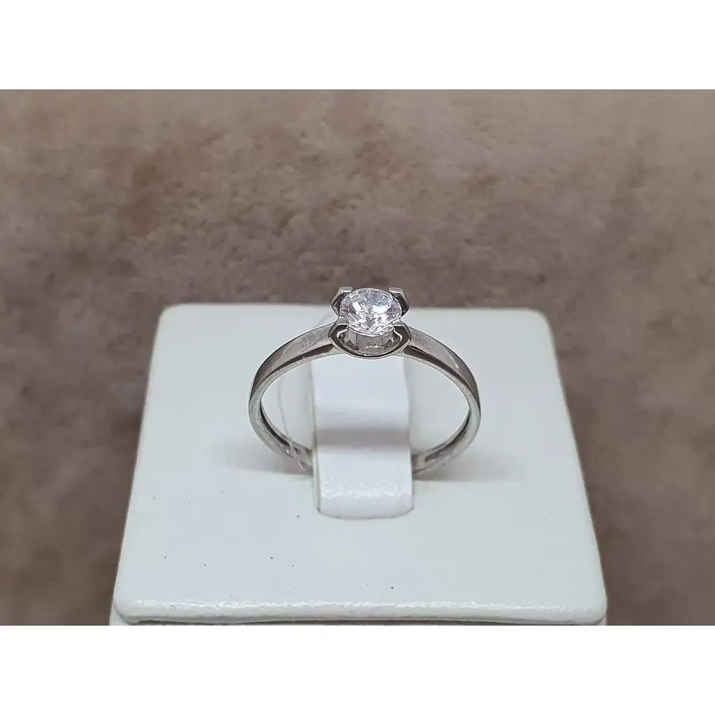 Срібне кільце Qvaliz з фіанітом. 901-00688 17 - фото 4