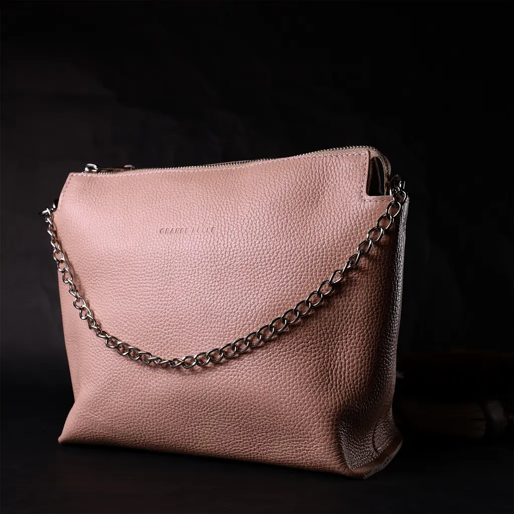 Кожаная женская сумка Grande Pelle 26х22х13 см sum0023604 - фото 7