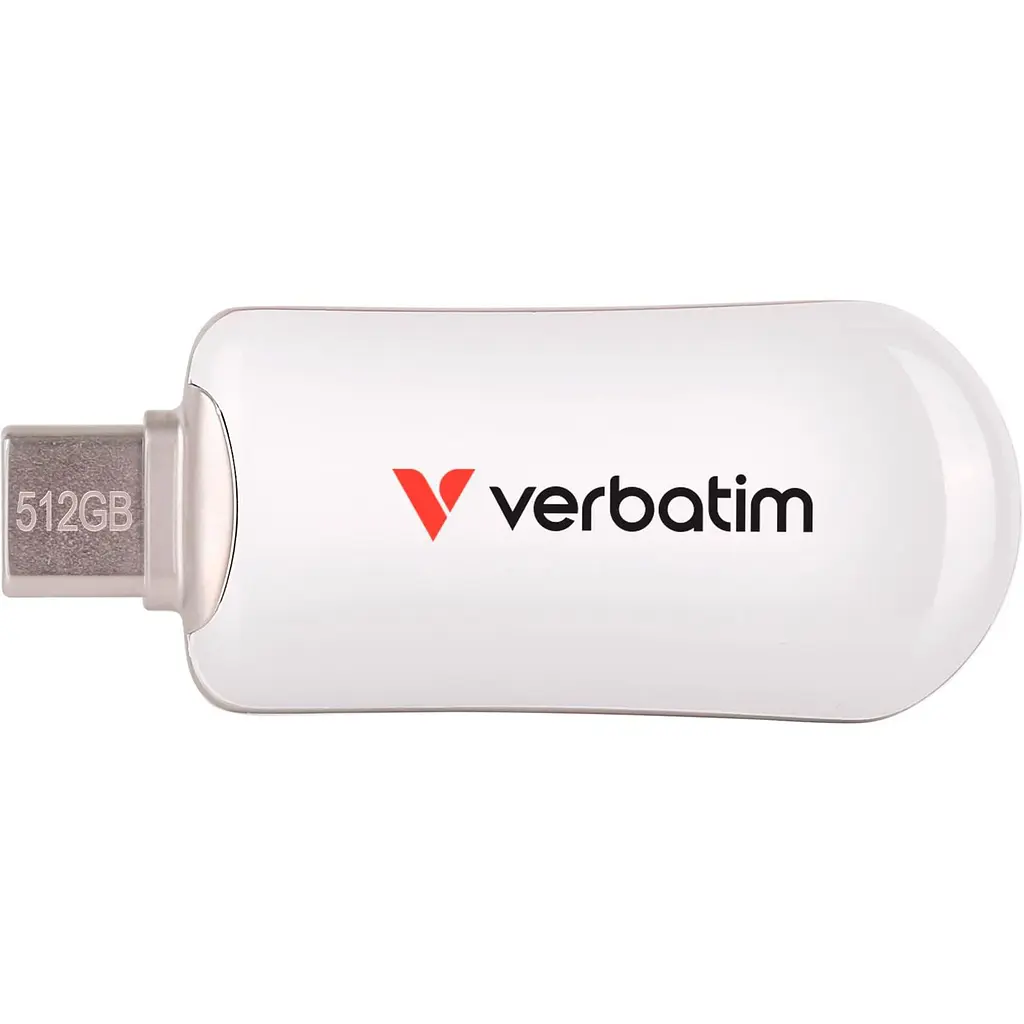 Флеш-накопичувач Verbatim Plectra USB-C White 512 GB USB 3.2 Gen 1 (30231) - фото 2