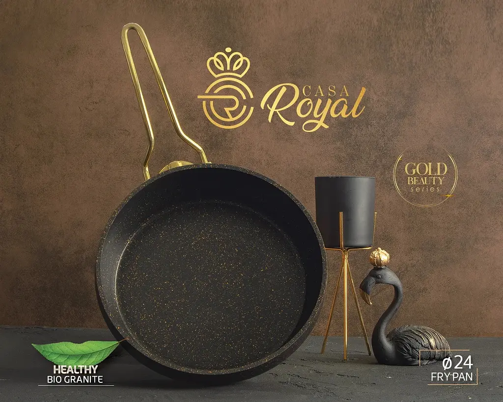 Набір посуду Casa Royal G-UKR 20200 "Bio Granit" Black 7 предметів - фото 6