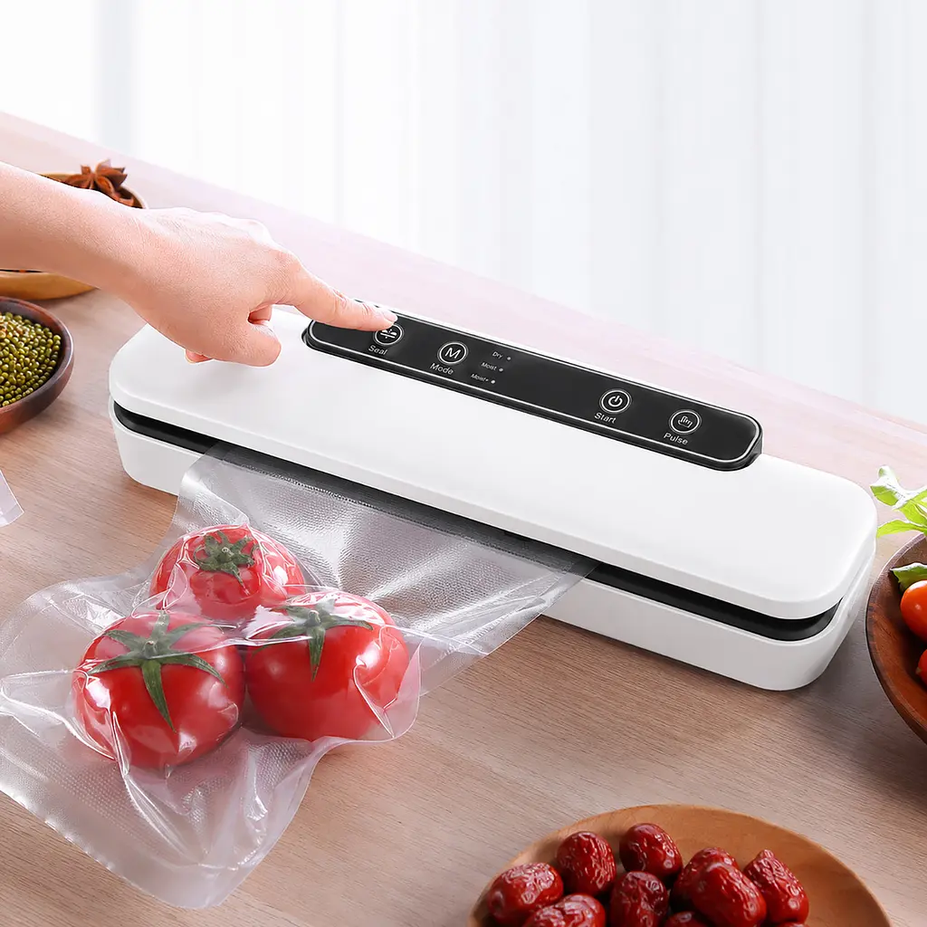 Вакуумний пакувальник для харчових продуктів FreshpackPro домашній автоматичний вакууматор Білий 88477 - фото 3