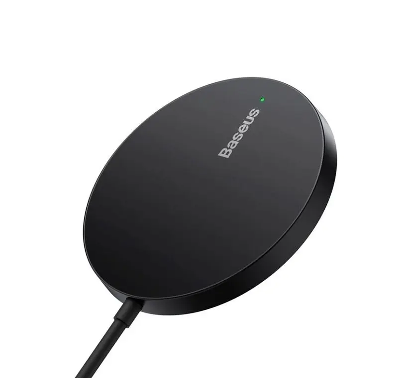 Бездротовий зарядний пристрій Baseus Simple Mini3 Magnetic Wireless Charger 15W Black (CCJJ040001) - фото 3