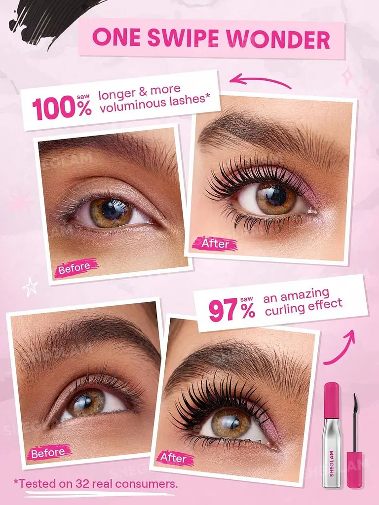 Туш (об'єм та підкручування) SHEGLAM Lashlighter Up & Out Mascara - фото 2