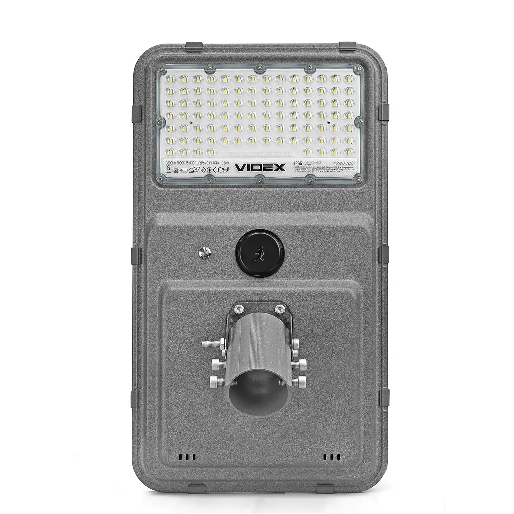 LED ліхтар вуличний автономний VIDEX 3800Lm 5000K (VL-SLSO-092-S) VIDEX (29301-000) - фото 4