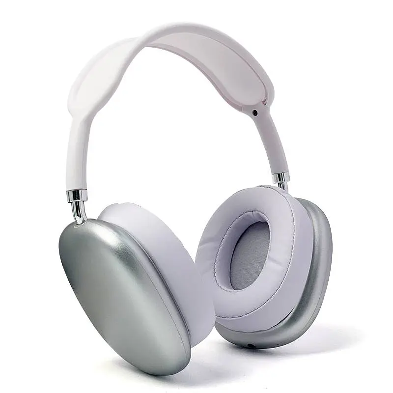 Повнорозмірні бездротові навушники-гарнітура Bluetooth з акумулятором Macaron MP90 з MP3 плеєром/AUX/microSD Срібло - фото 8