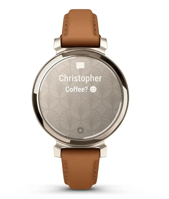 Смарт-годинник Garmin Lily 2 Cream Gold with Tan Leather Band (010-02839-60) - фото 4