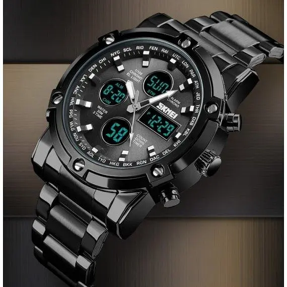 Чоловічий наручний годинник Skmei Molot Limited AllBlack (Чорний) - фото 6