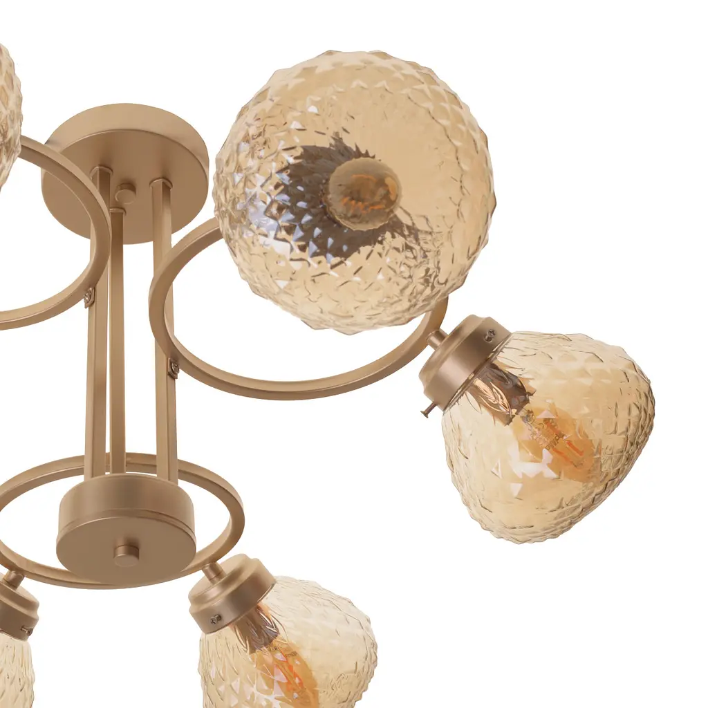 Люстра потолочная Brille в спальню Е14 40W BZ (BL-996S/6) - фото 5