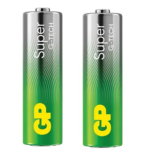 Лужна батарейка GP SUPER ALKALINE 1.5V LR6 15A21-S2 упаковка 2 шт ПВХ плівка