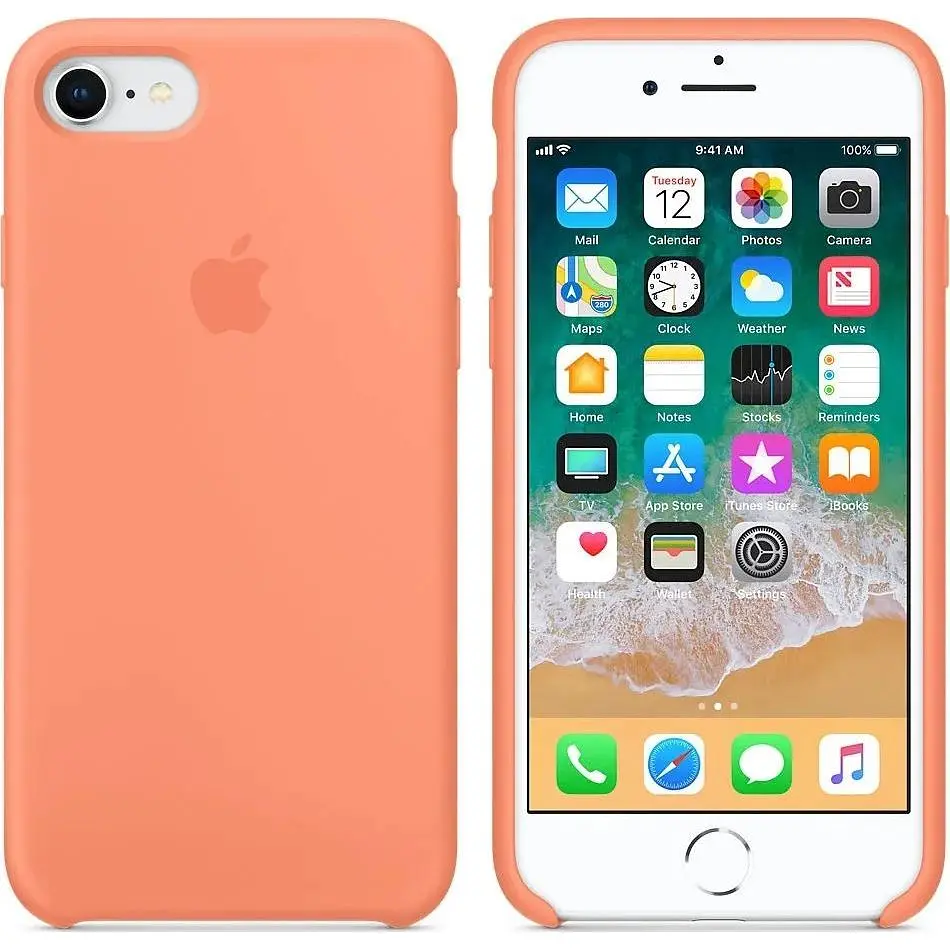 Чохол Apple Silicone Case iPhone 8/7 peach (OEM) - фото 3