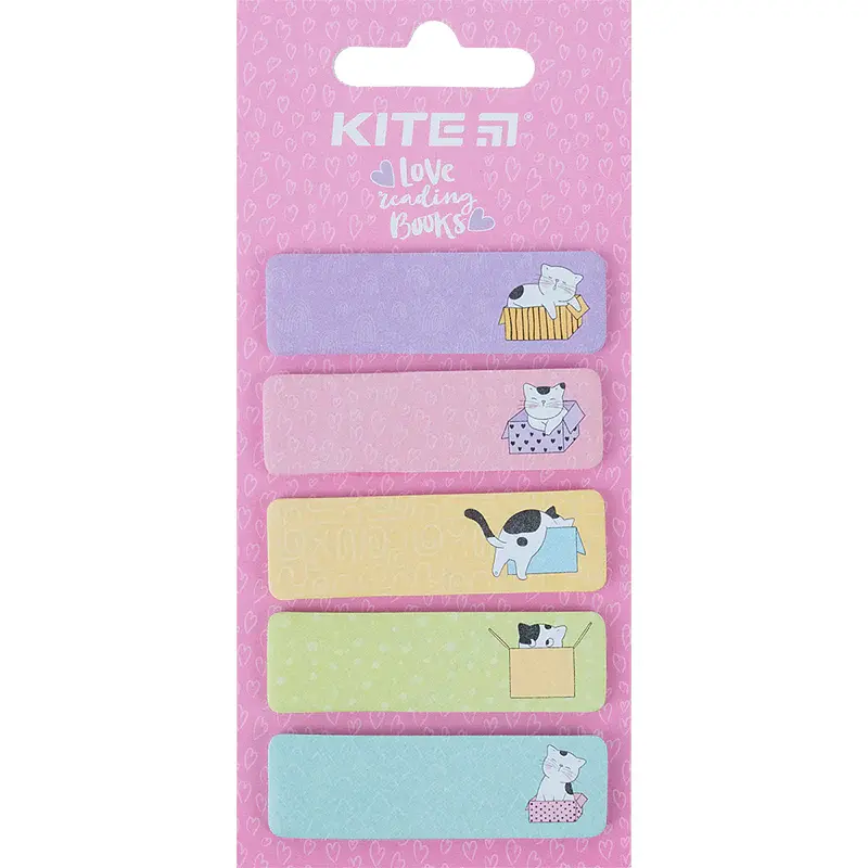 Стікери-закладки "Kite" №K23-480-1 Cats 100шт