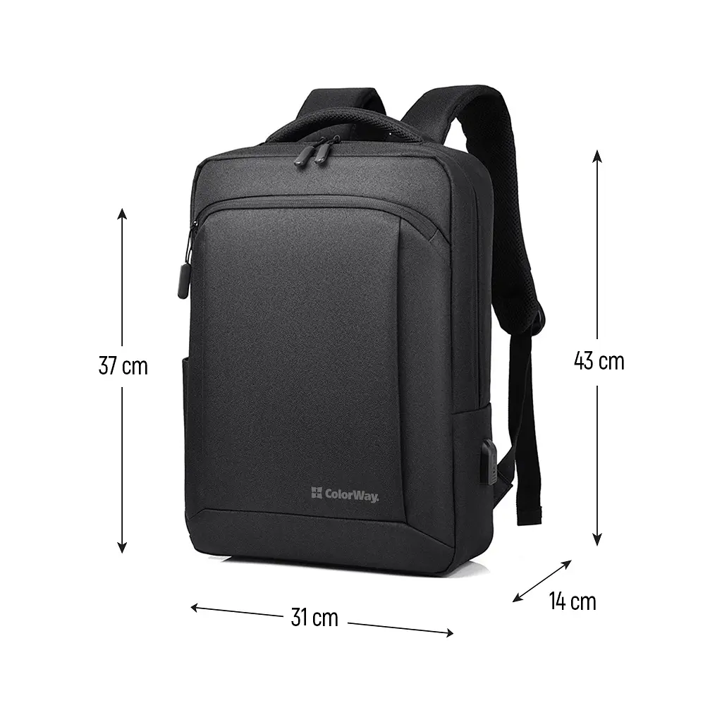Рюкзак для ноутбука ColorWay Practical 17.3" Black (CW-BPP173-BK) - фото 2