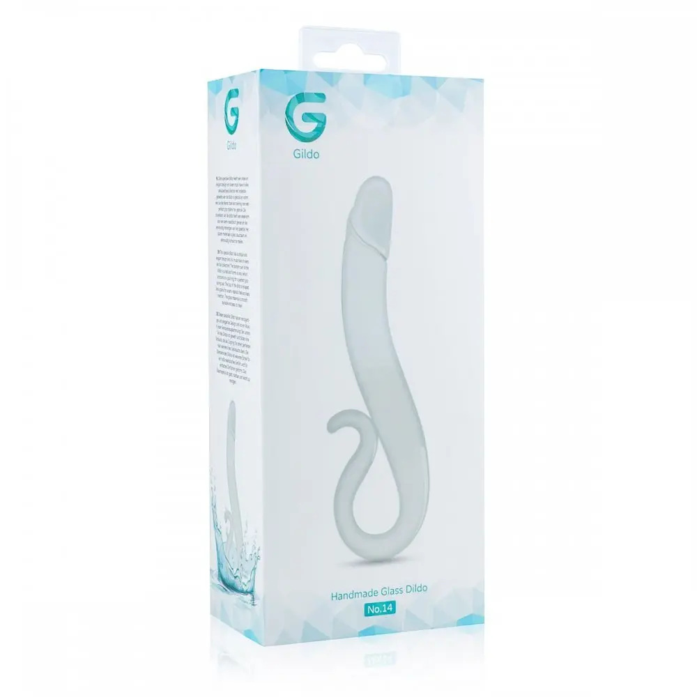 Скляний фалоімітатор Gildo Glass Dildo No. 14, 18 см (прозорий) - фото 4