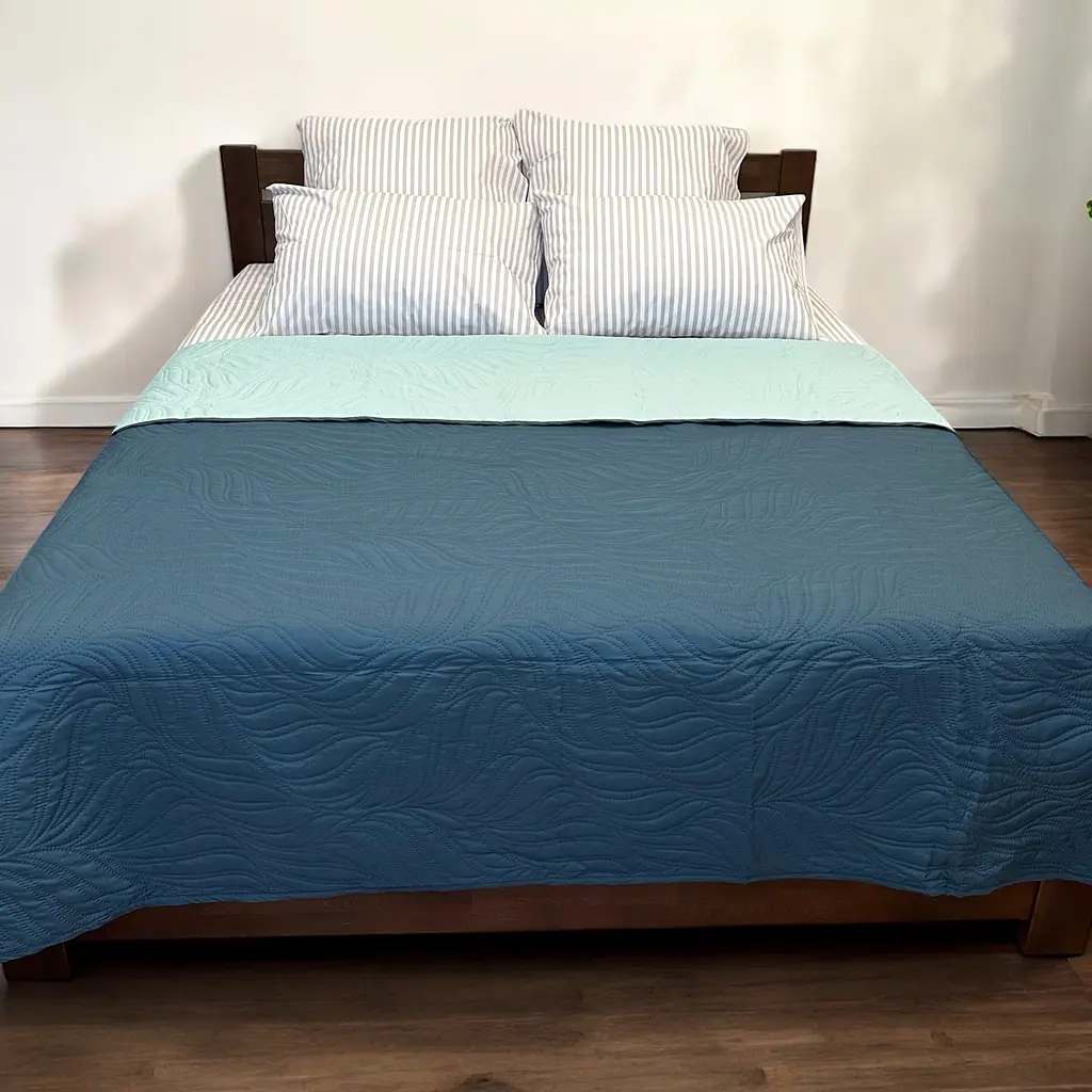 Покривало декоративне LeLit блакитне з синім 240х215 см (le2000000297958) - фото 4