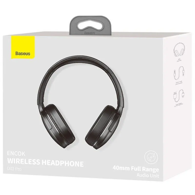 Накладні бездротові навушники Encok Wireless headphone D02 Pro (NGTD01030) Black Baseus teh0030661 - фото 6