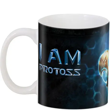 Кухоль GeekLand Вархаммер Warhammer I am Protoss ZN.02.007.516 330 мл білий - фото 3