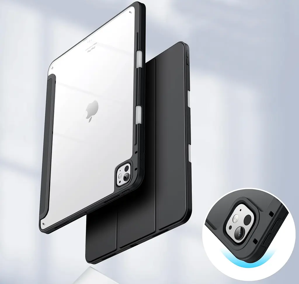 Чохол-книжка BeCover Soft Edge TPU з кріпленням Apple Pencil для Apple iPad Pro 13" M4 2024 Black (711717) - фото 2