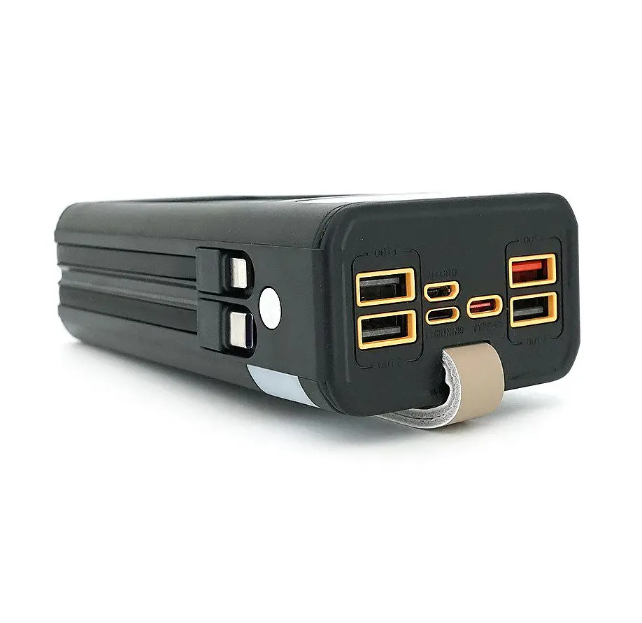 Повербанк Powerbank 7GO G-PW09 30000mAh, SOLAR, 22.5W, Li-pol, TypeC + Lighting, Black - фото 3
