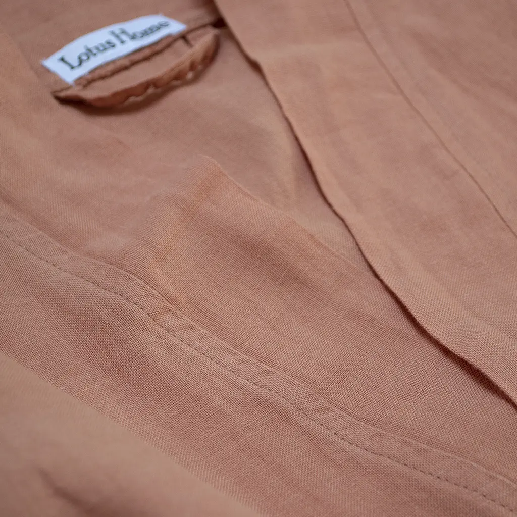 Халат-кимоно со льна Lotus Home - Madrida лососевый S/M - фото 5