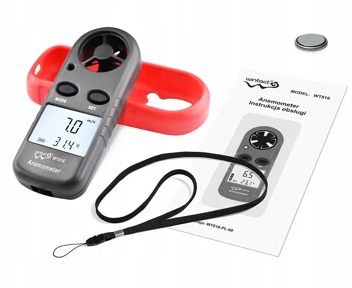 Анемометр цифровий 0,1-30 м/с, -10-45 °C WINTACT WT816 - фото 5