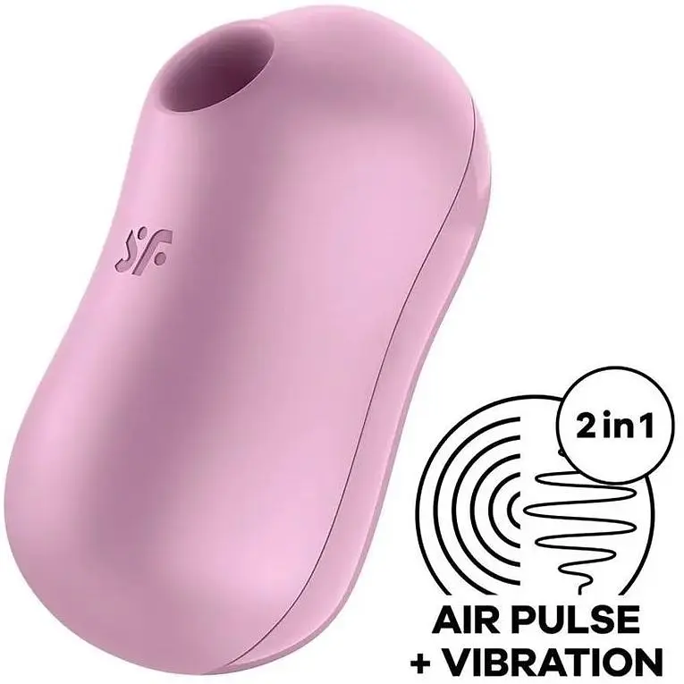Вакуумний стимулятор із вібрацією Satisfyer Cotton Candy Фіолетовий - фото 2