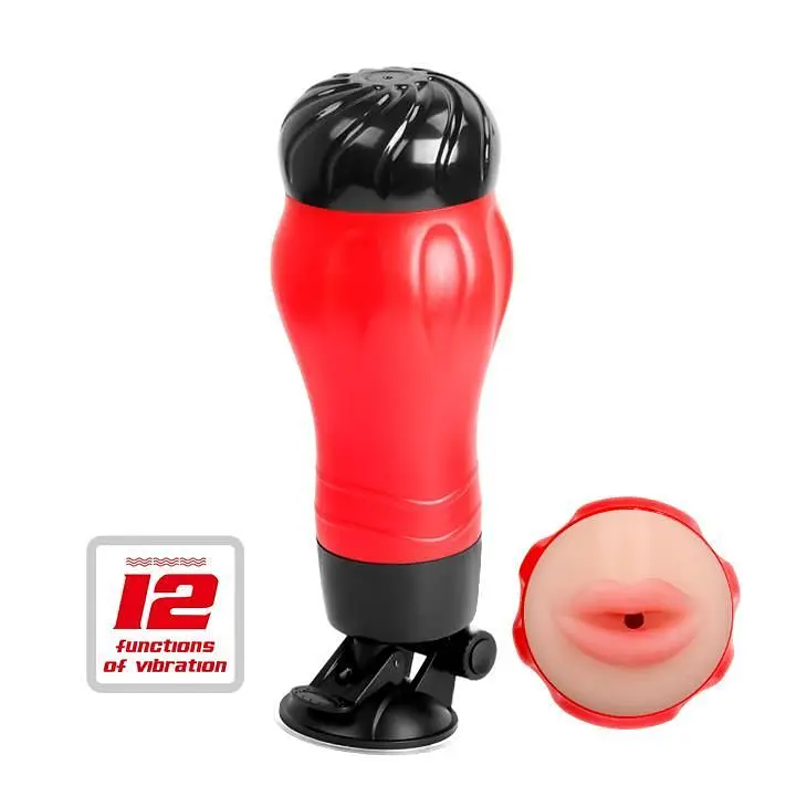 Мастурбатор Crazy Bull Flora Mouth 12 Function (тілесний)