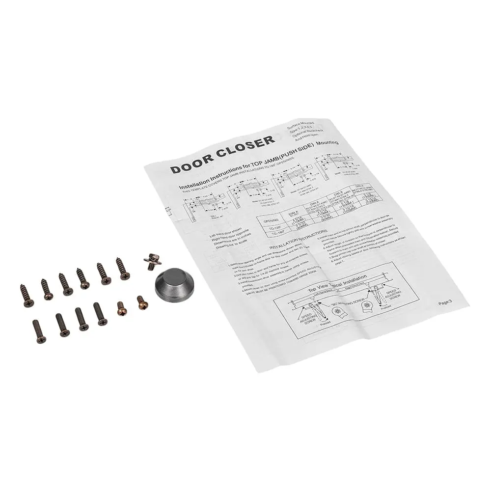 Дверний доводчик Dortec DT-63 Graphite 45-65 кг (63-00067) - фото 10