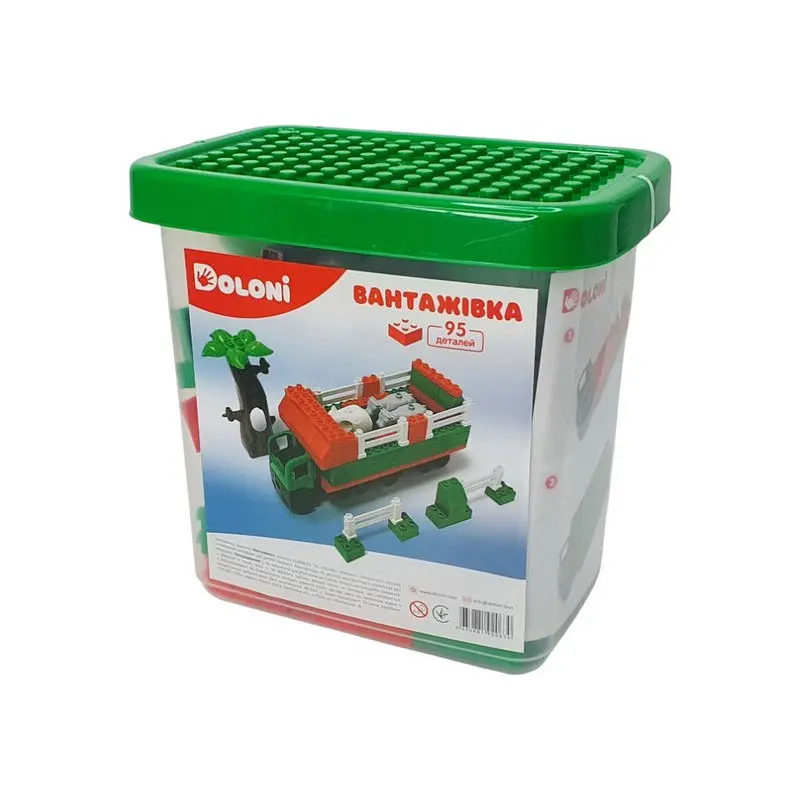 Конструктор Вантажівка Doloni 013888/10 в пластиковому боксі 95 деталей - фото 2