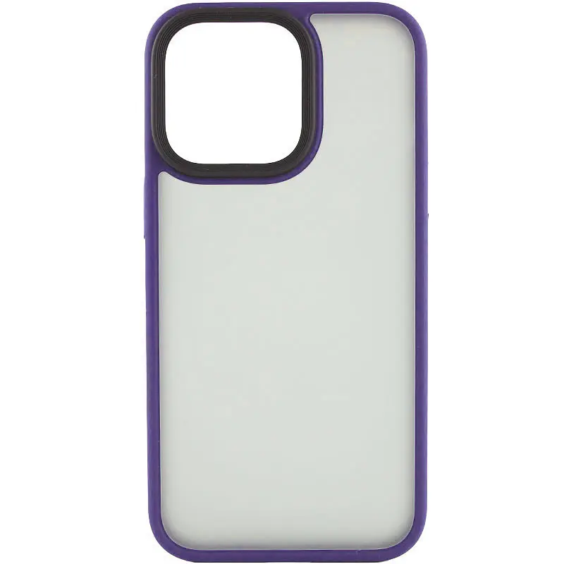 TPU+PC чохол Metal Buttons для Apple iPhone 12 Pro Max 6.7" Темно-фіолетовий, TPU+PC - фото 3