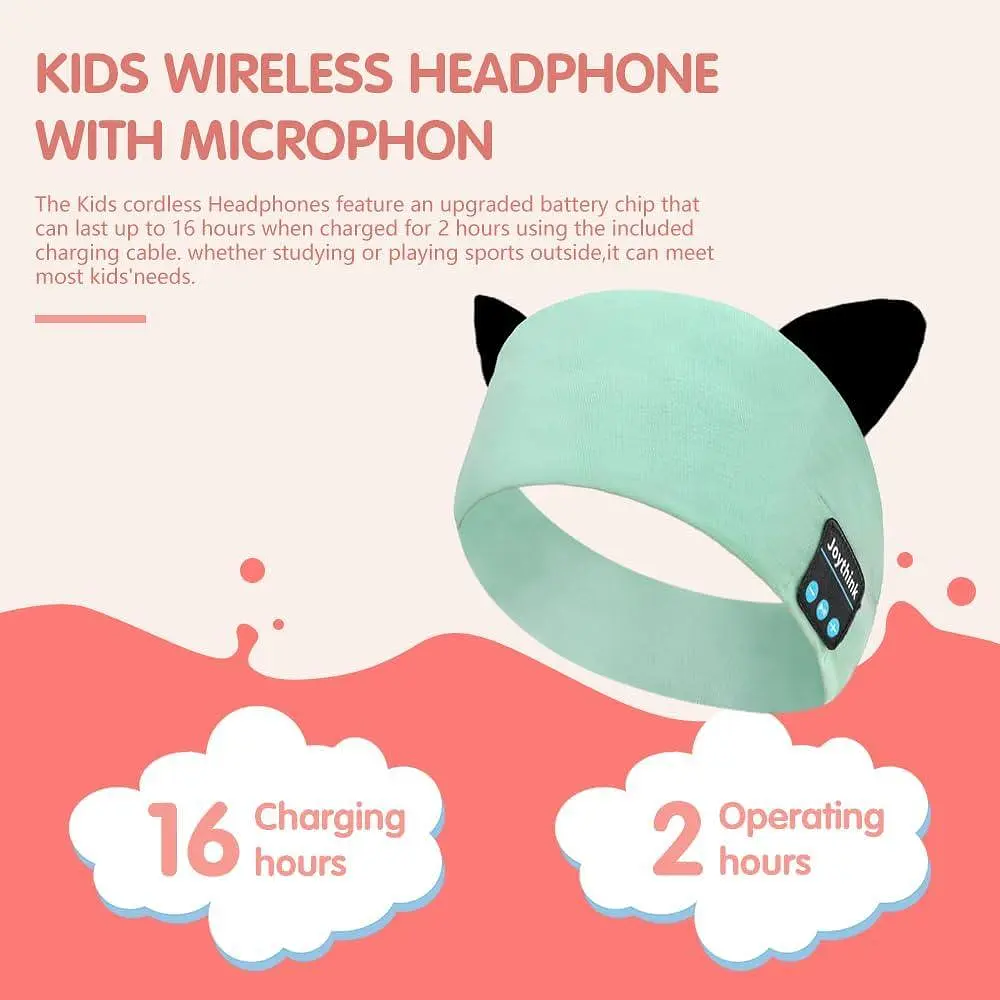 Дитячі навушники Bluetooth Joythink з пов'язкою на голову, маска для сну, бездротові з вбудованим тонким динаміком - фото 2