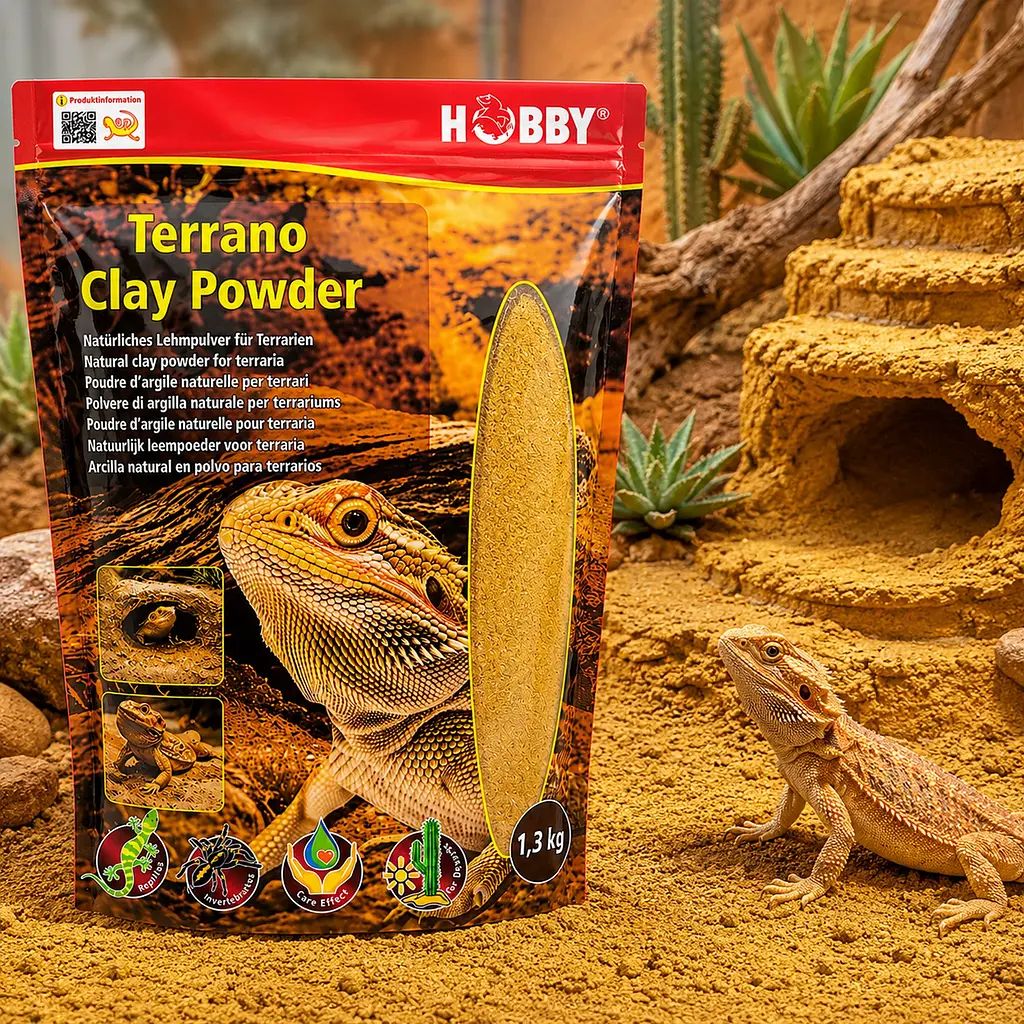 Глиняний порошок для тераріумного субстрату Hobby Terrano Clay Powder yellow 1,3 кг (33212) - фото 2