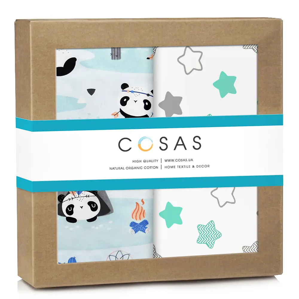 Багаторазові пелюшки дитячі PANDAS CS2 2шт COSAS (4822052128114)