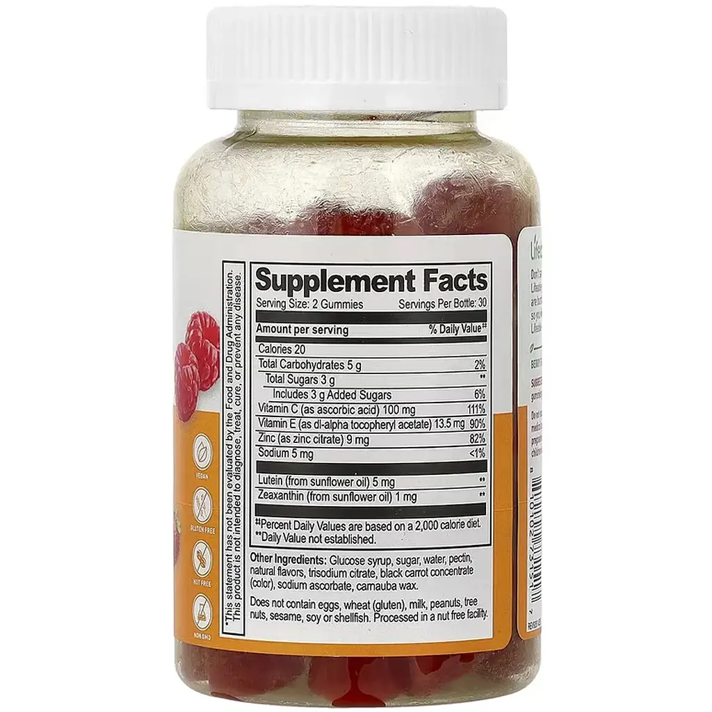Дієтична добавка Lifeable Lutein & Zeaxanthin Adults 60 жувальних цукерок - фото 2