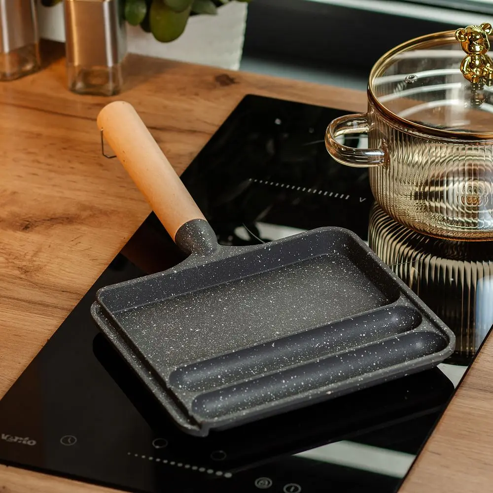 Сковорода для завтрака с антипригарным покрытием 21x18,5x2 см, серый Breakfast HP39572C - фото 2