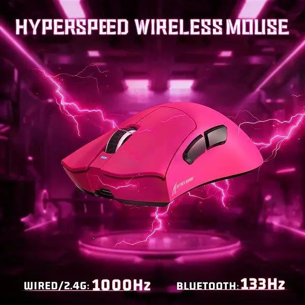 Миша Attack Shark V3 Wireless (AS-6972792472591-BR) Berry Red (G-000004411) - фото 3