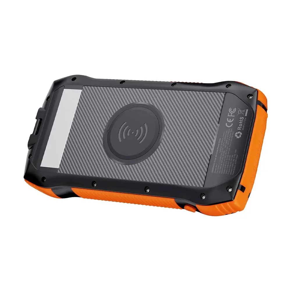 Повербанк з сонячною панеллю 20000mAh Choetech B657 Black PD20W+QC QC3.0 PD3.0 бездротова зарядка (43-00134) - фото 3