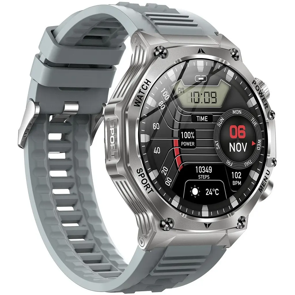 Смарт-годинник Uwatch Smart Surf X Pro Grey 2 ремінці сріблястий (3384) - фото 3
