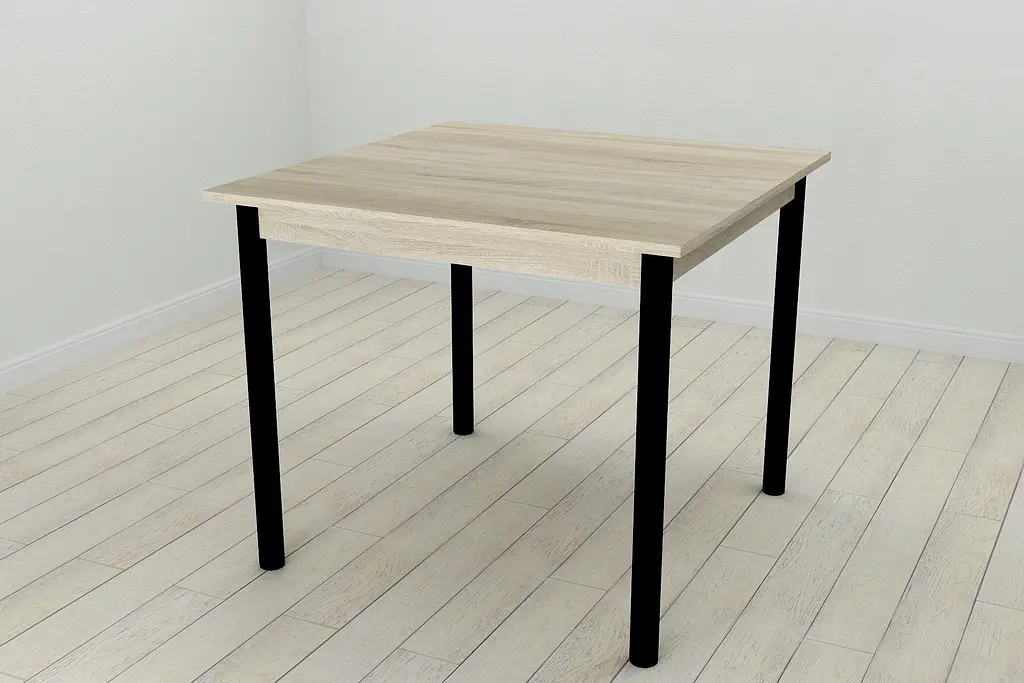 Кухонний стіл Ferrum-decor Агата 75x90x90 Чорний ДСП Сонома 16мм (FRD-106264) - фото 3