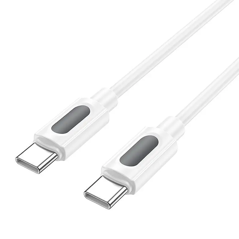 Дата кабель Borofone BX114 Structure Type-C to Type-C 60W (1m) White - фото 4