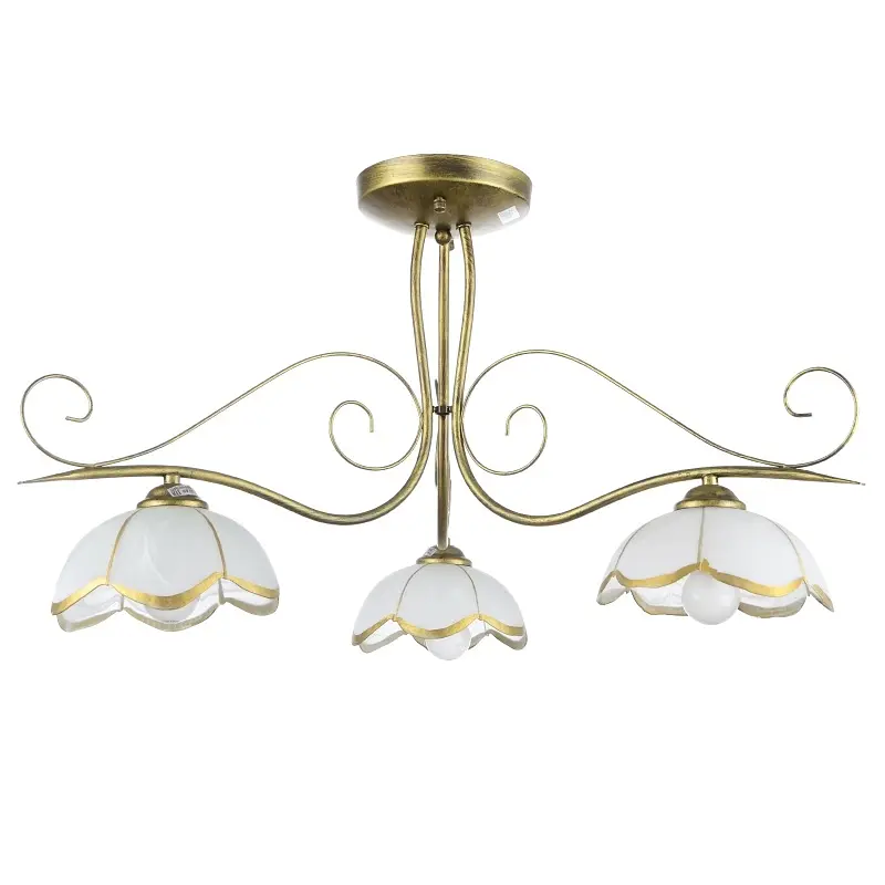 Люстра потолочная Brille кованая E27 60W GR (BKL-431C/3) - фото 2