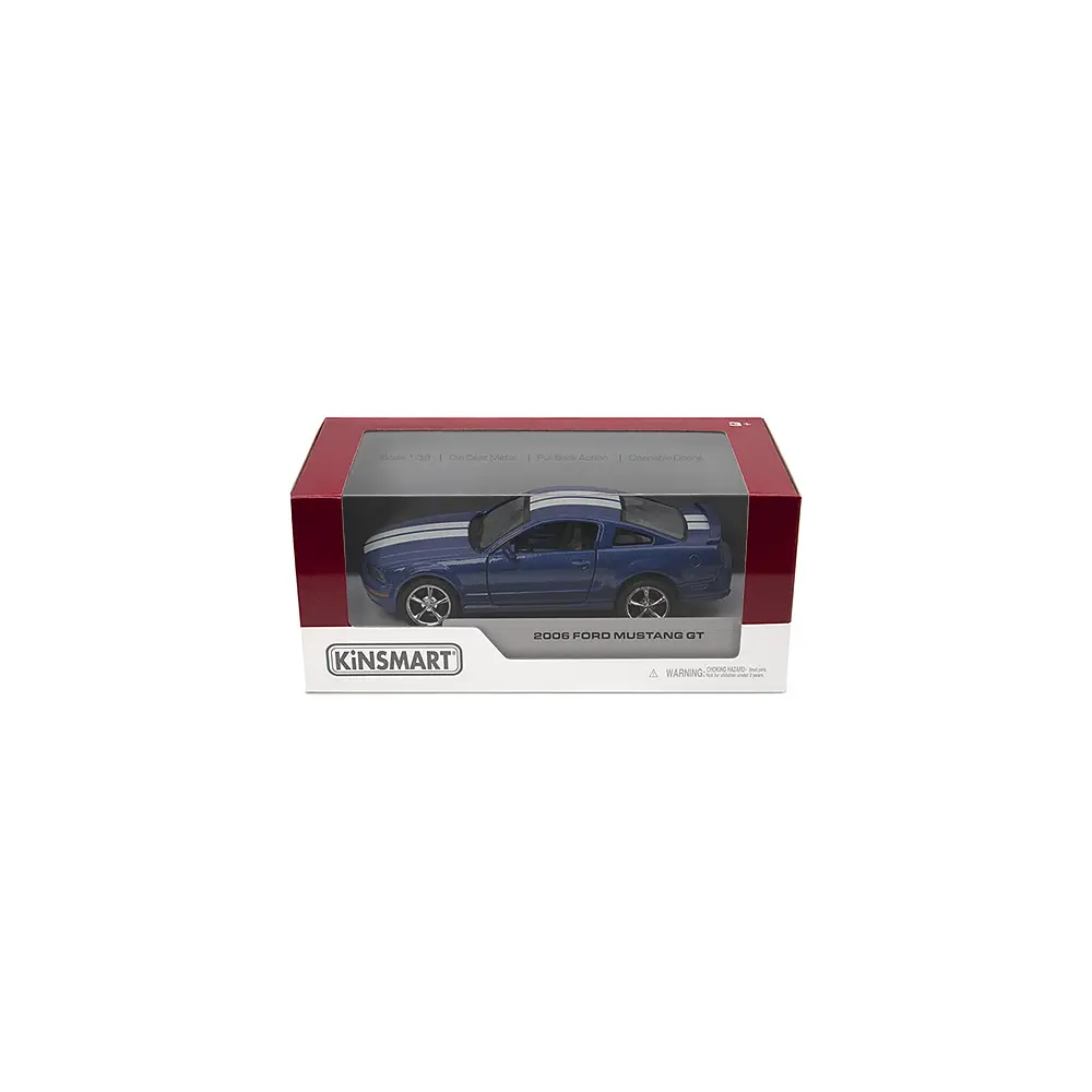 Металева інерційна легкова модель Ford Mustang GT 2006 5" з принтом, відкриваються двері (В асортименті) - фото 2