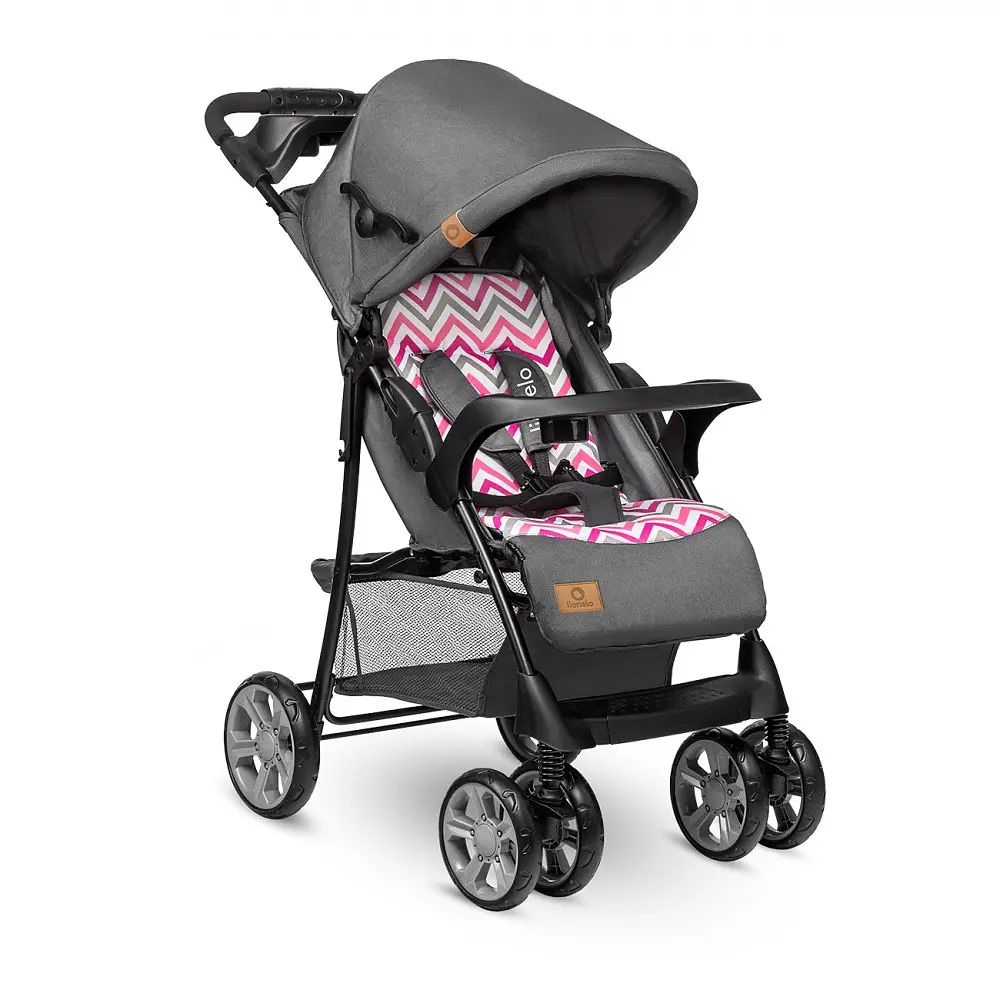 Прогулянкова коляска Lionelo Emma Plus Pink Scandi, темно-сіра (LO-EMMA PLUS PINK SCANDI) - фото 5