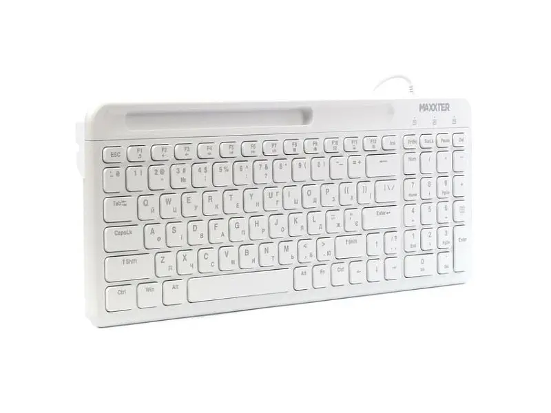 Клавіатура Maxxter KB-01W-UA White - фото 3
