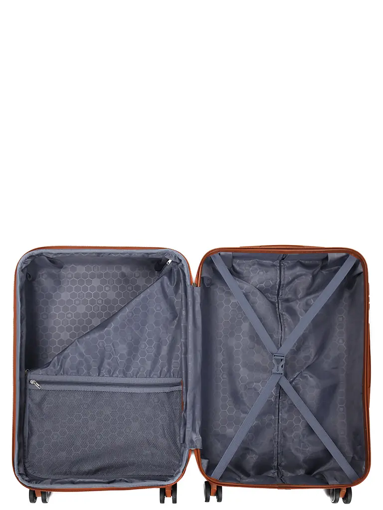 Валіза середня M ABS-пластик Worldline Airtex 629 67×45×27см 74л Шампань - фото 11