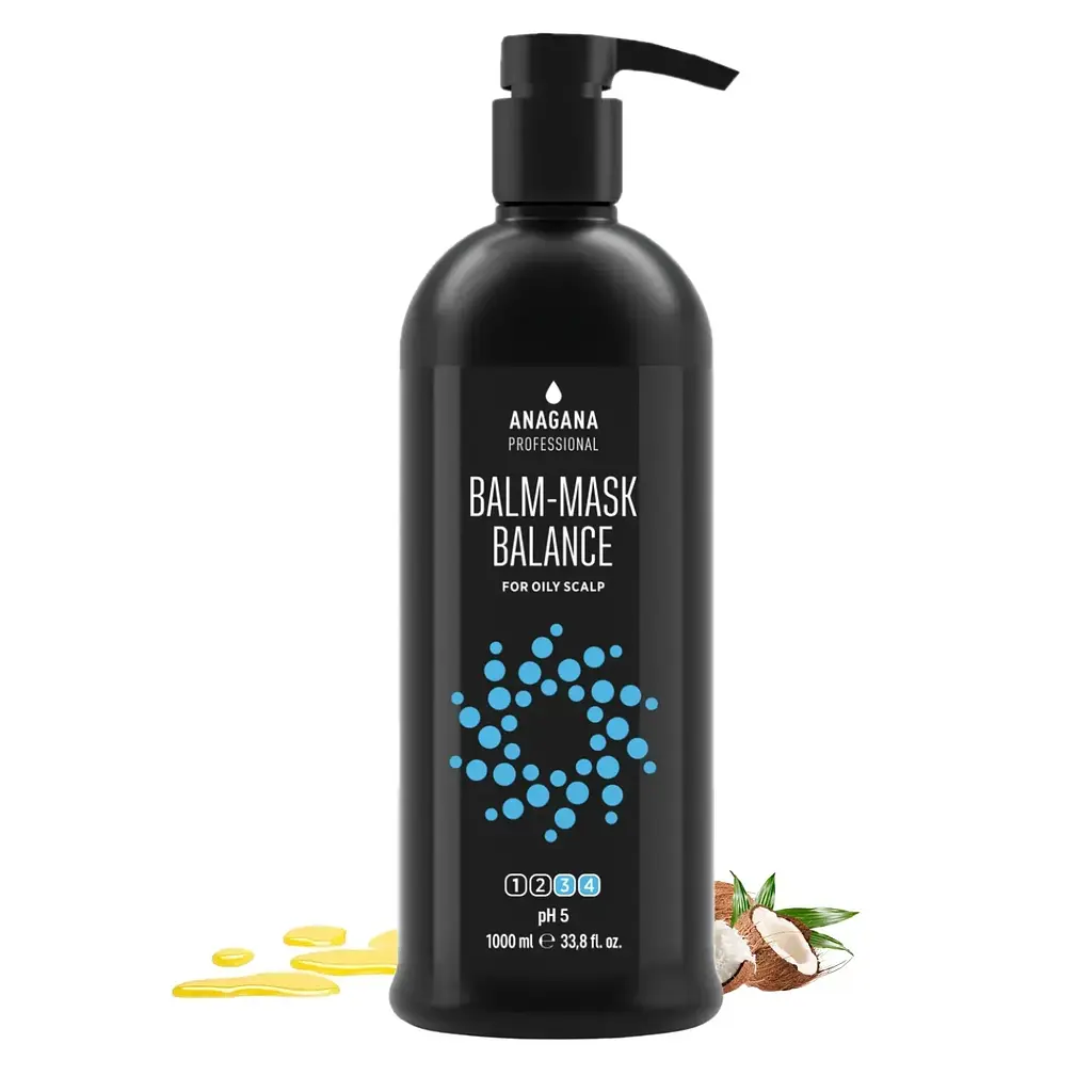 Бальзам-Маска Баланс для жирной кожи головы ANAGANA 1000 мл - фото 2
