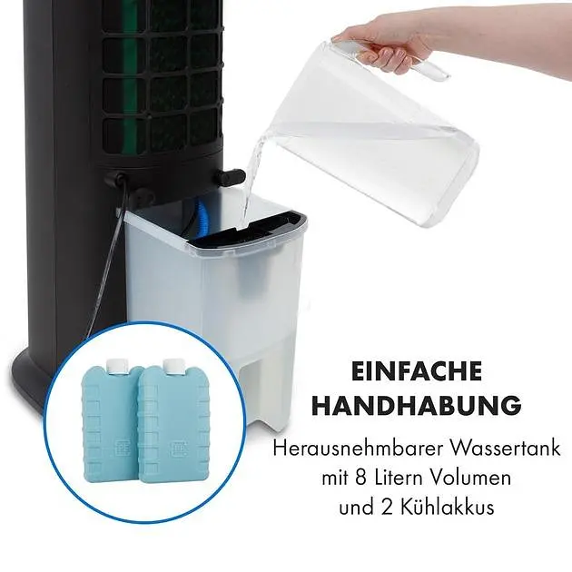 Мобильный кондиционер вентилятор Klarstein Skytower Grand Smart 480 м3/ч (10035817) - фото 4