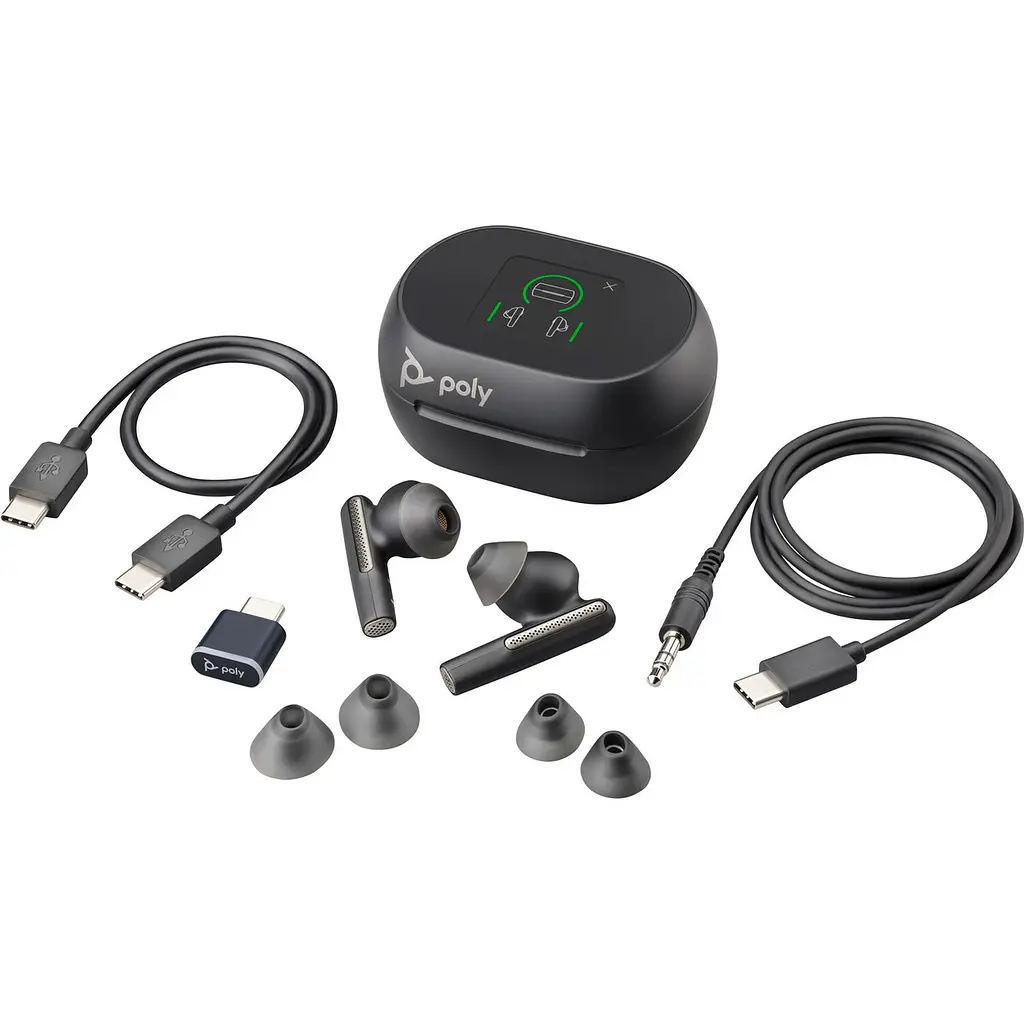Навушники TWS Poly Voyager Free 60+ Earbuds + BT700C + TSCHC Чорний - фото 7